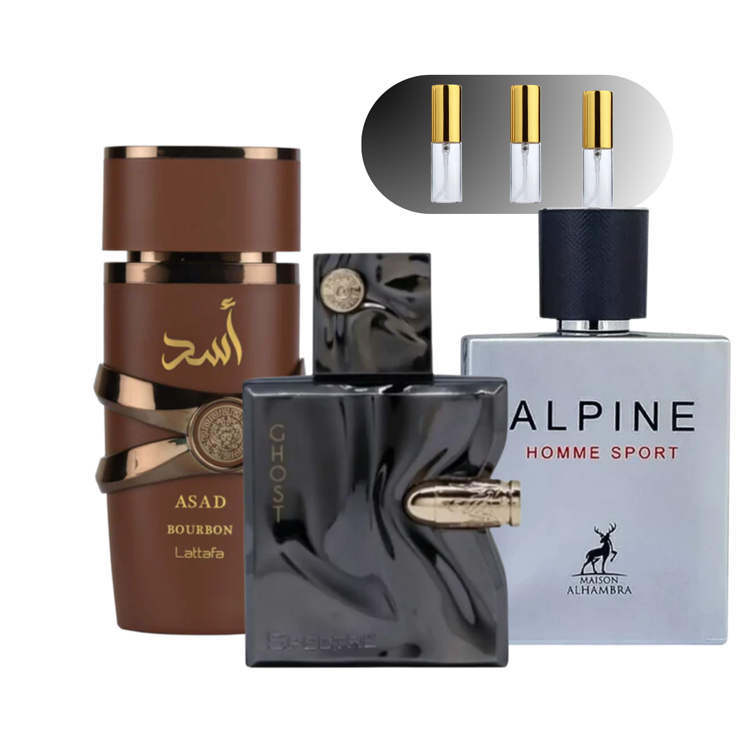 Kit Impacto Masculino - Asad Bourbon + Spectre Ghost + Alpine Homme Sport
